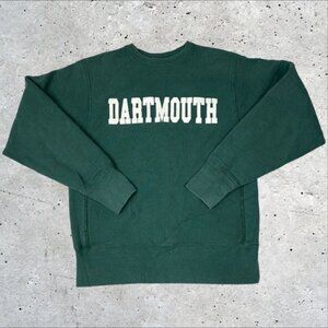 Vintage 90s Dartmouth College green reverse weave collegiate crewneck sweatshirt